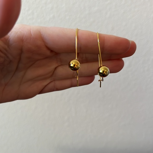 Ann Taylor drop ball earrings. - Picture 2 of 2